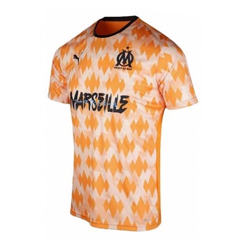 Thailande Maillot Football Marseille Influence Orange White